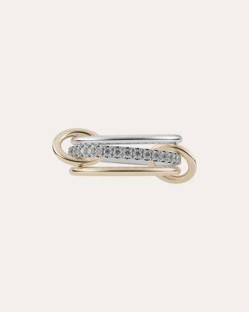 Gray Diamond & 18k Gold Two-Tone Tigris Ring | Olivela