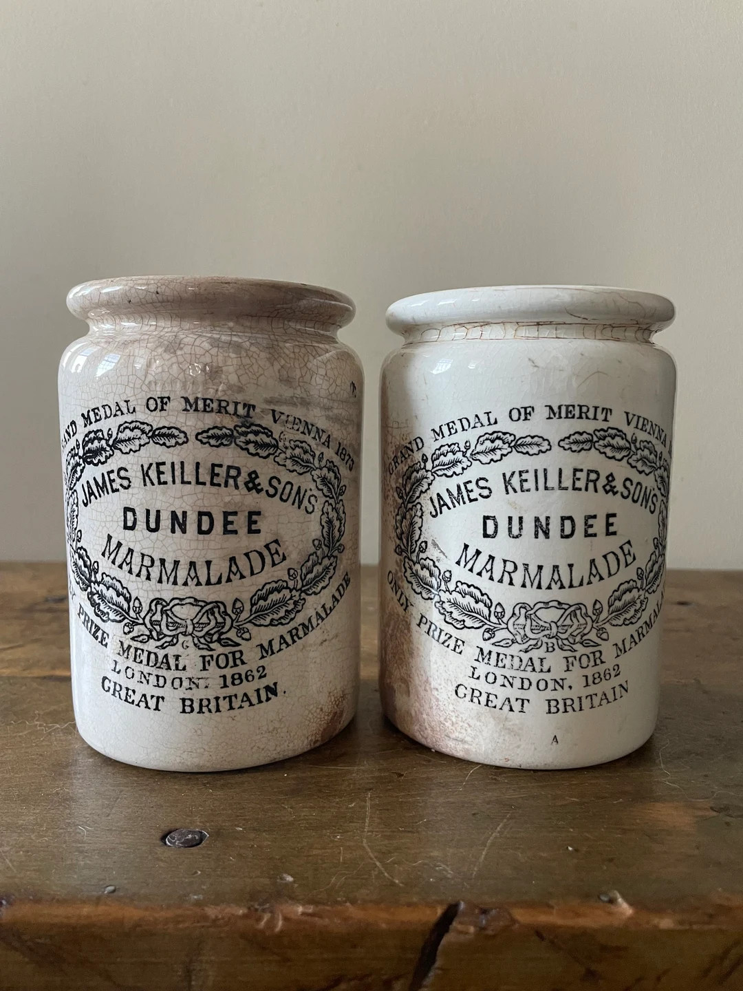 Antique Keiller Dundee Roll Lip Marmalade Jars - Etsy | Etsy (US)