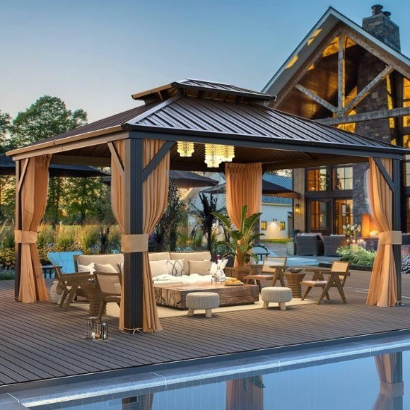 Outdoor gazebo and patio furniture. #target #targethome #furniture 

#LTKSeasonal #LTKHome