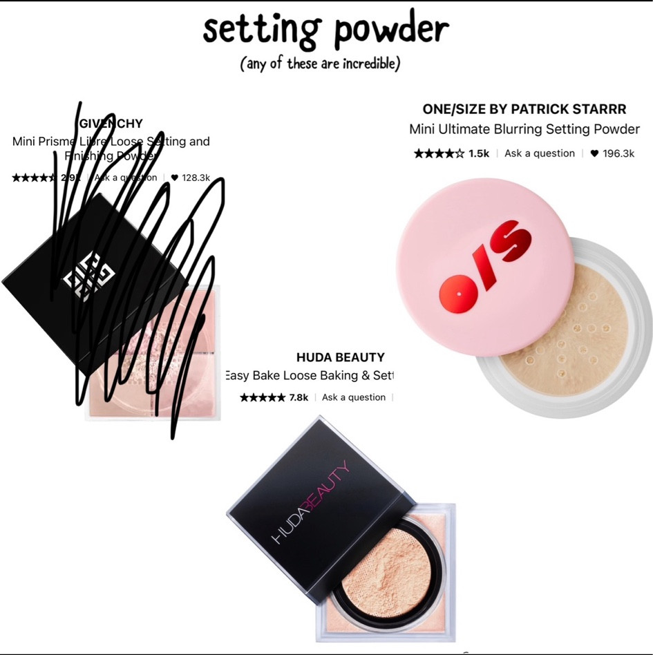 all my go-to setting powders! (the givenchy reformulation is tragic, so please disregard this old photo 😂 

#LTKItBag #LTKU #LTKBeauty