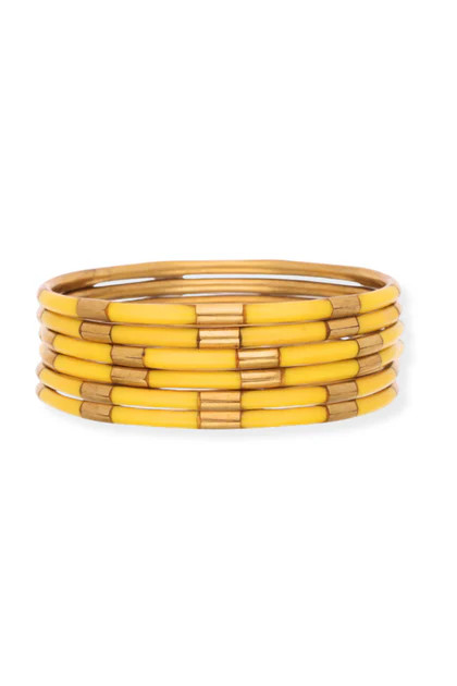 BudhaGirl Veda Yellow Bangle Bracelets Set of 6 | The Willow Tree