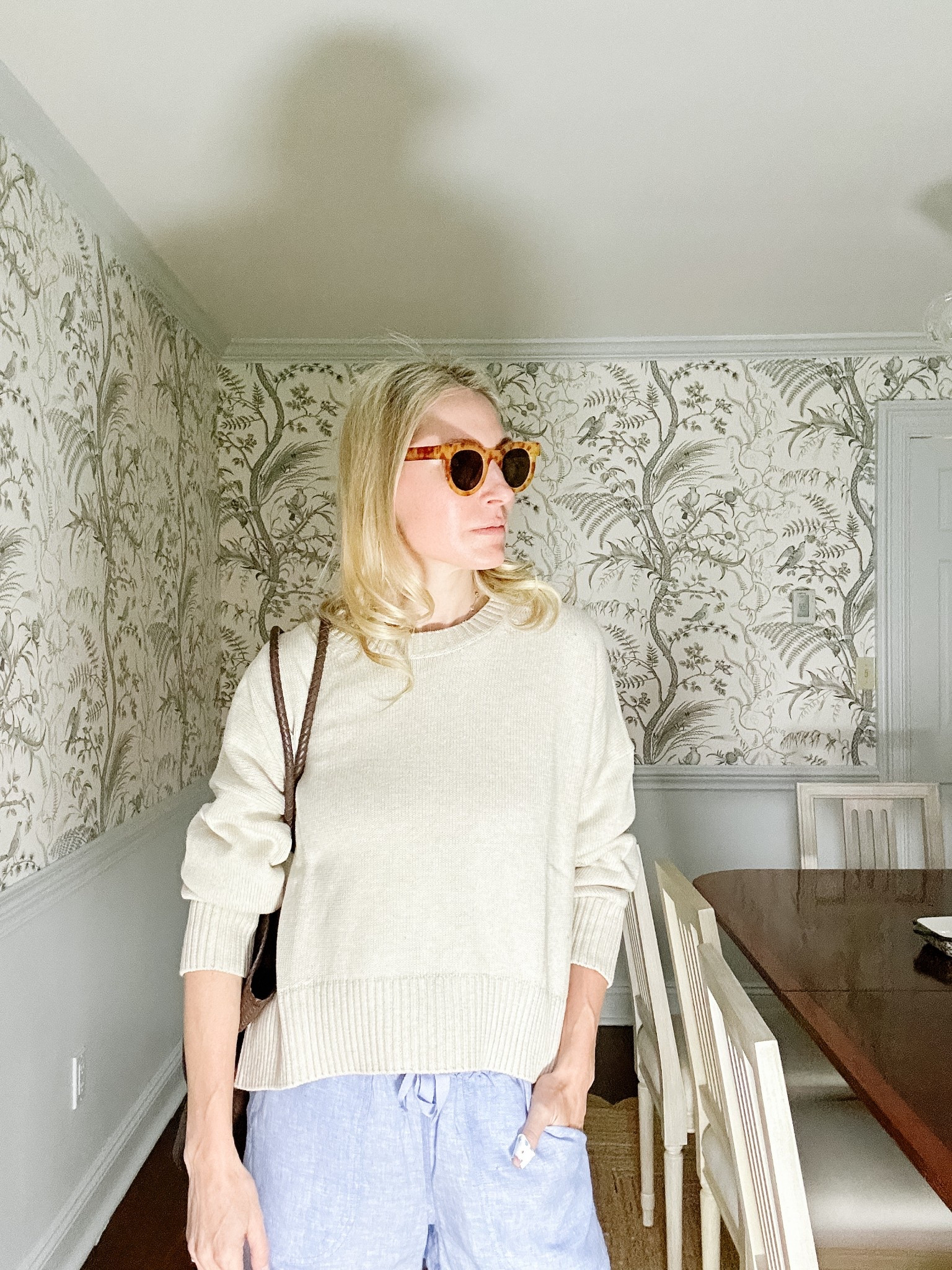 Love this sweater from @onequince for spring. The quality is just as good as the cashmere but a bit more lightweight for warmer days.
#quincepartner 

#LTKSeasonal #LTKStyleTip #LTKFindsUnder100