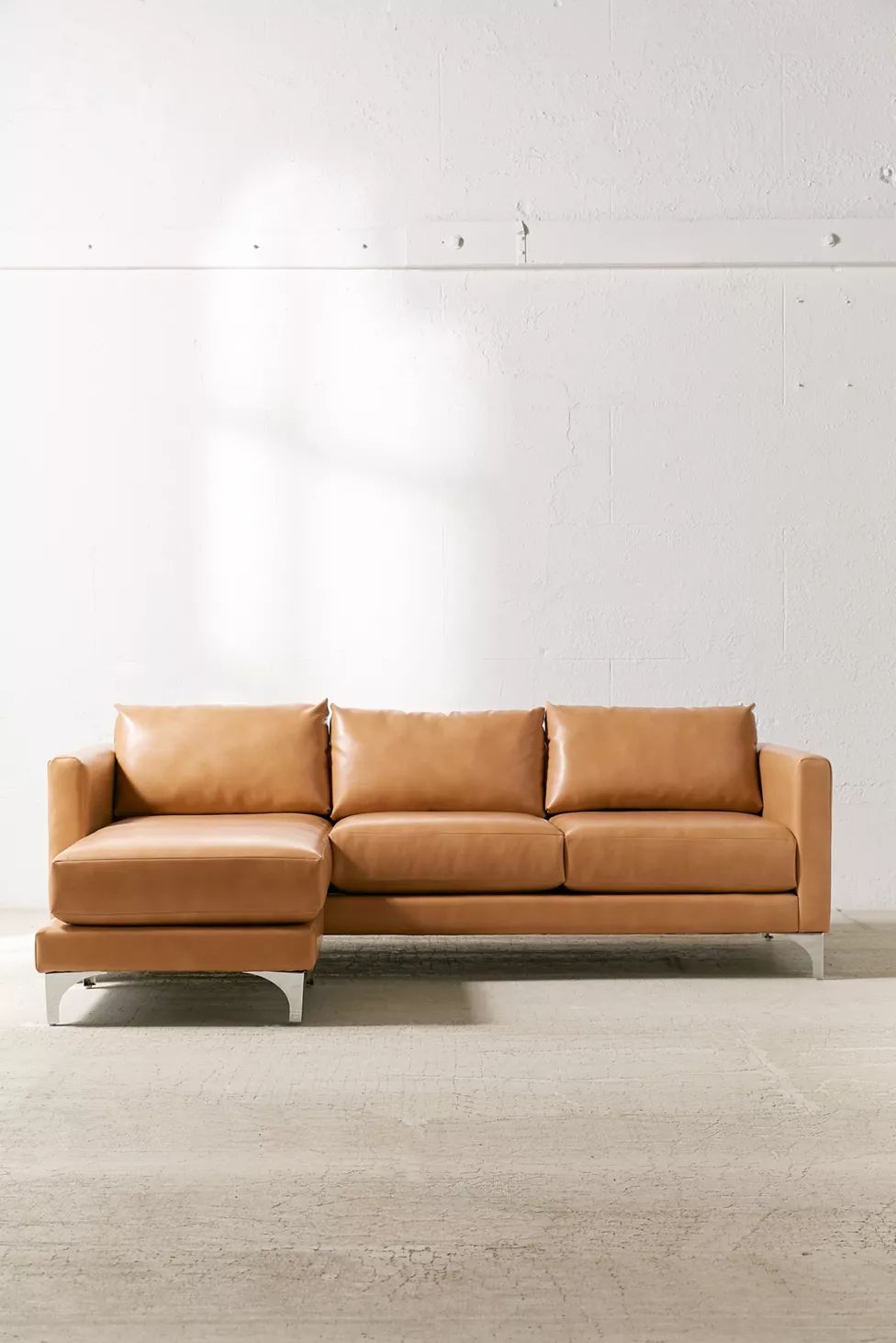 Chamberlin Recycled Leather Sectional Sofa | Urban Outfitters (US and RoW)