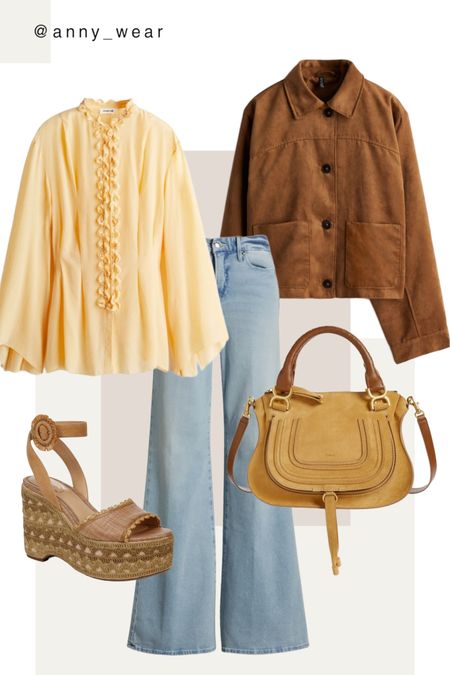 Casual outfit 

Yellow blouse 
Ruffle blouse 
Silk blouse 
Embellished Blouse
Brown jacket 
Collared jacket 
Long sleeve jacket 
Brown blazer 
Summer blouse 
Palazzo Jeans
Blouse summer 
Summer jeans 
Summer sandals 
Espadrille sandals 
Platform Ankle sandals 
Brown bag
Brown sandals 
Summer country concert country concert outfit summer country outfit country festival country concert outfit spring country concert outfit country concert outfit summer country festival outfit country club outfit cowboy outfit concert bag concert purse concert top cute tops cute summer tops summer outfits 2024 summer outfits womens summer outfits casual italy summer outfits casual summer outfits summer dress summer dresses 2024 summer dresses short summer dress summer vacation outfits summer tops summer wedding guest dresses summer sets summer sandals summer fridays 2024 trends summer 2024 white sandals 2024 summer date night dress summer date night outfit summer dress 2024 summer outfit 2024 summer wedding guest dresses abercrombie summer most loved over 40 beauty pieces beauty products jewelry gold jewelry silver jewelry earrings necklace bracelet ring hoop earrings workwear style work wear capsule shoes women shoes with jeans shoes for work tote bags luxury bags sale alerts nordstrom finds spring fashion summer fridays summer looks fall outfit inspo winter outfits teacher ootd work ootd city break city street styles trendy curvy 40 and over styles daily outfits daily look sunday outfit dailylook sunday brunch photoshoot outfits nordstrom outfits nordstrom sale nordstrom shoes revolve jeans revolve sale mango outfits mango jacket mango sweater mango blazer affordable fashion affordable workwear casual chic casual comfy cute casual outfit comfy casual cute casual casual office outfits trendy outfit trendy work outfits 2024 outfits #LTKstyletip #LTKbeauty #LTKU #LTKshoecrush #LTKitbag 

#LTKWorkwear #LTKSummerSales #LTKxNSale