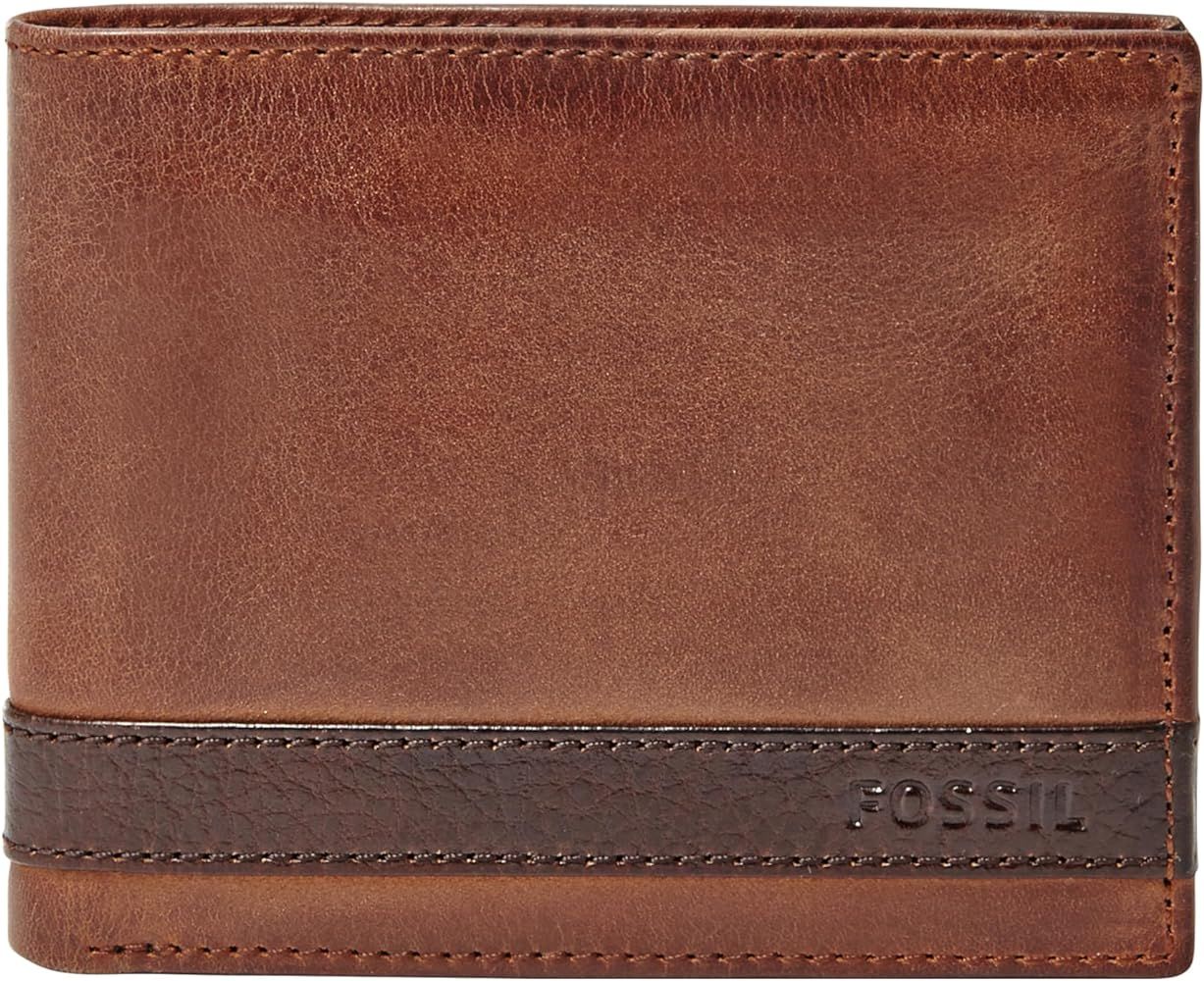 Fossil Men's Leather Bifold Wallet with Flip ID Window for Men | Amazon (US)