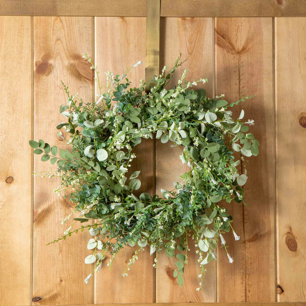 Mixed Eucalyptus, Green Ruscus Greenery All Seasons Wreath | Darby Creek Trading