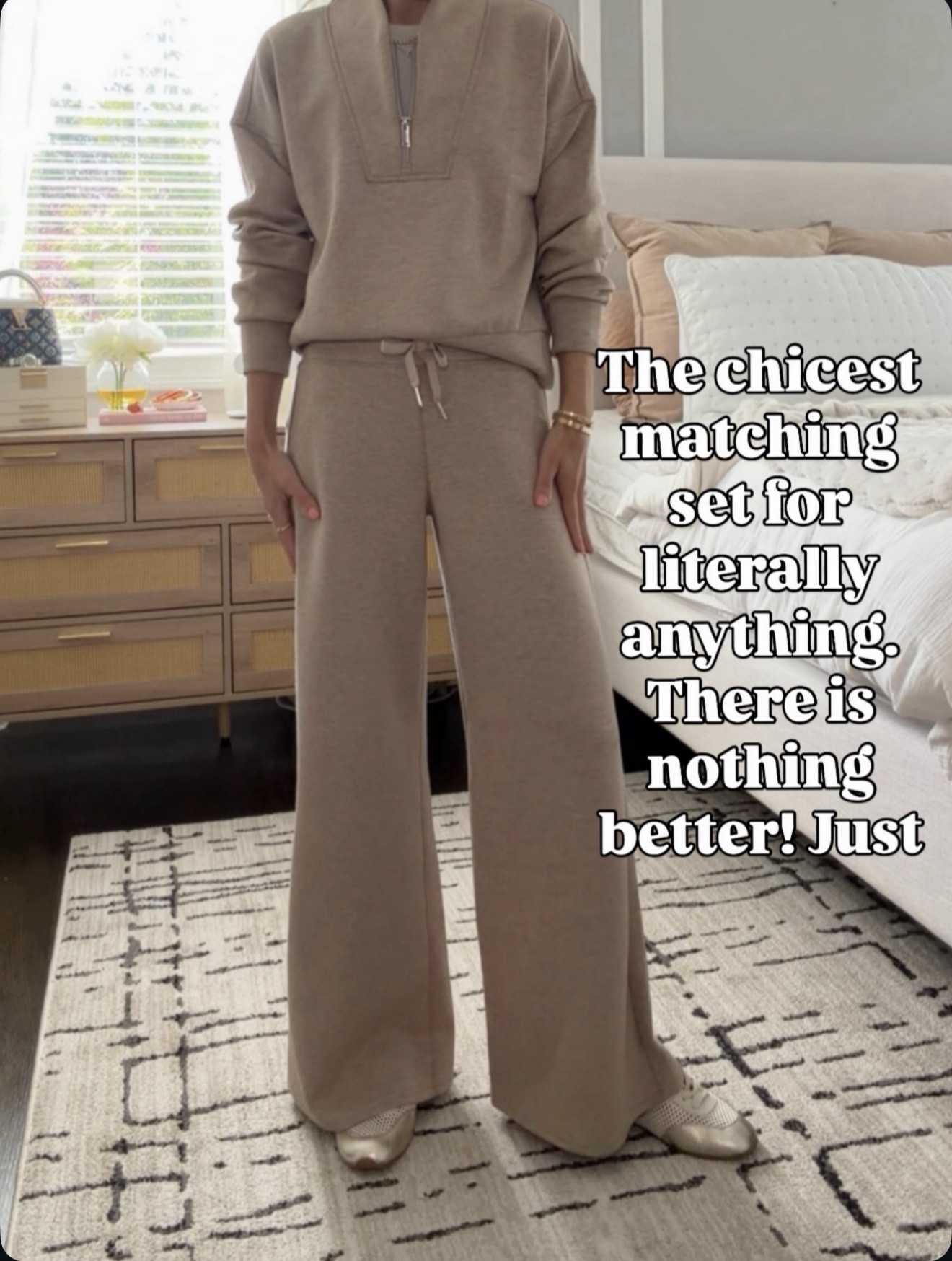 The chicest matching set for literally anything. There is nothing better 🤎 🔗⬇️ wearing size xs and xs petite pants

#LTKmomlife #LTKSeasonal #LTKOver40