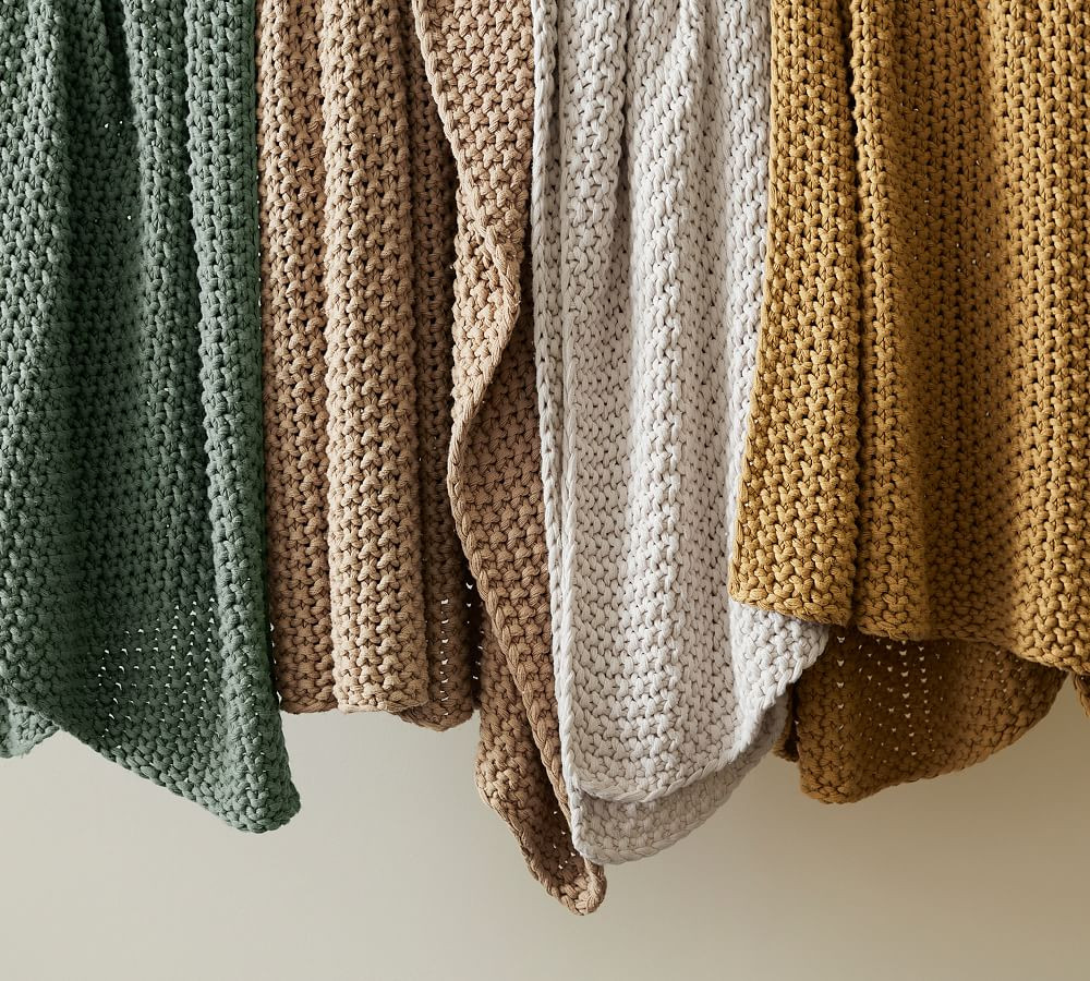 Bayside Seed Stitch Throw | Pottery Barn (US)