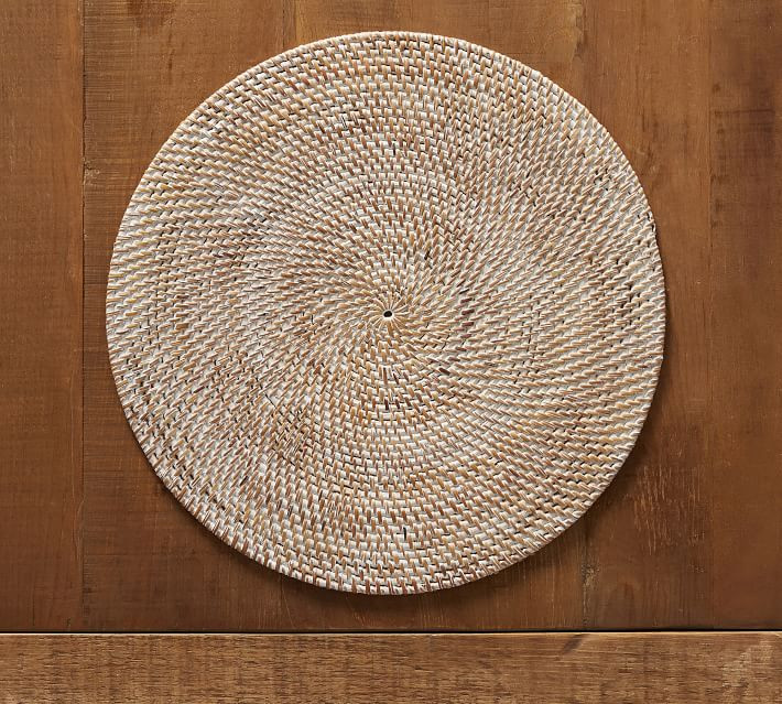 Tava Handwoven Rattan Round Placemat | Pottery Barn (US)