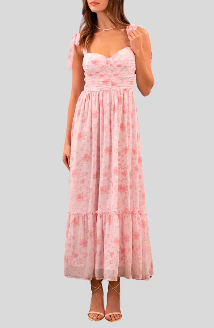 Blu Pepper Shoulder Tie Midi Dress | Nordstromrack | Nordstrom Rack