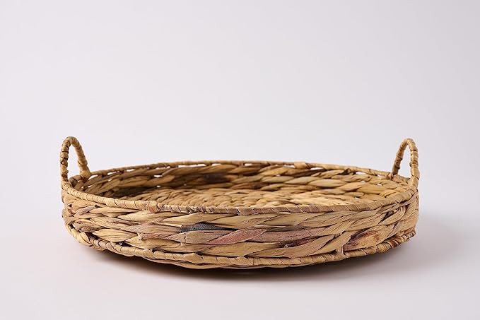 Mud Pie Hyacinth Tray Lazy Susan, 2" x 16 1/2" dia, Brown | Amazon (US)