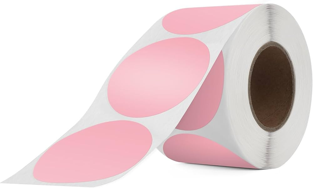 FINDAT Pink Round Thermal Labels 2 Inch Circle Stickers Vinyl Direct Waterproof Multi-Purpose Sel... | Amazon (CA)