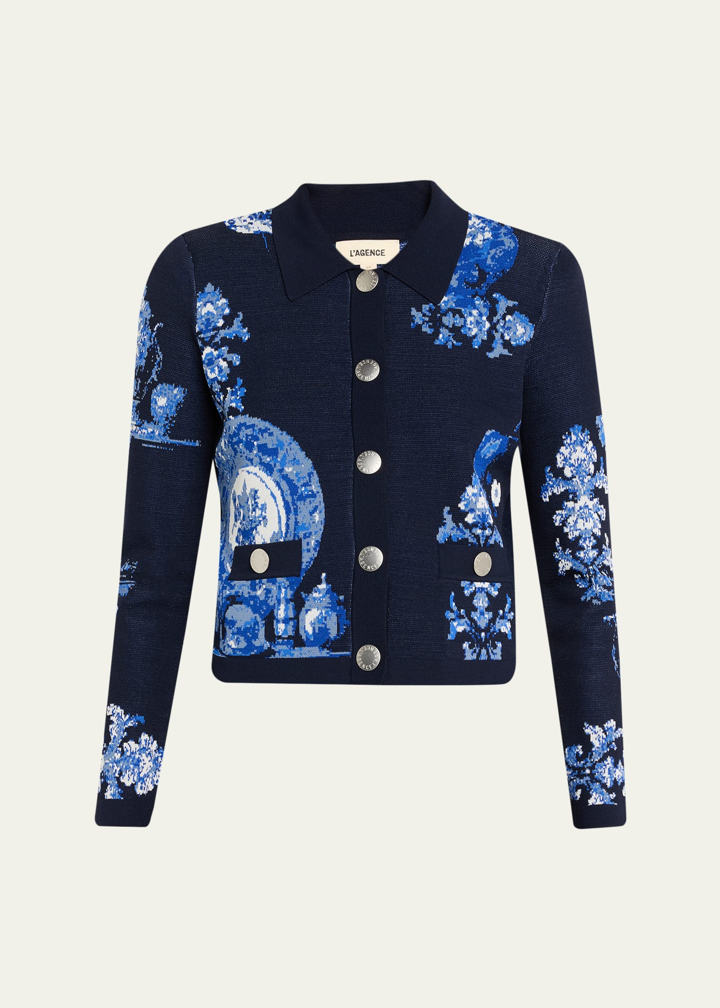 L'Agence Western Toile Osiris Jacquard Cardigan | Bergdorf Goodman