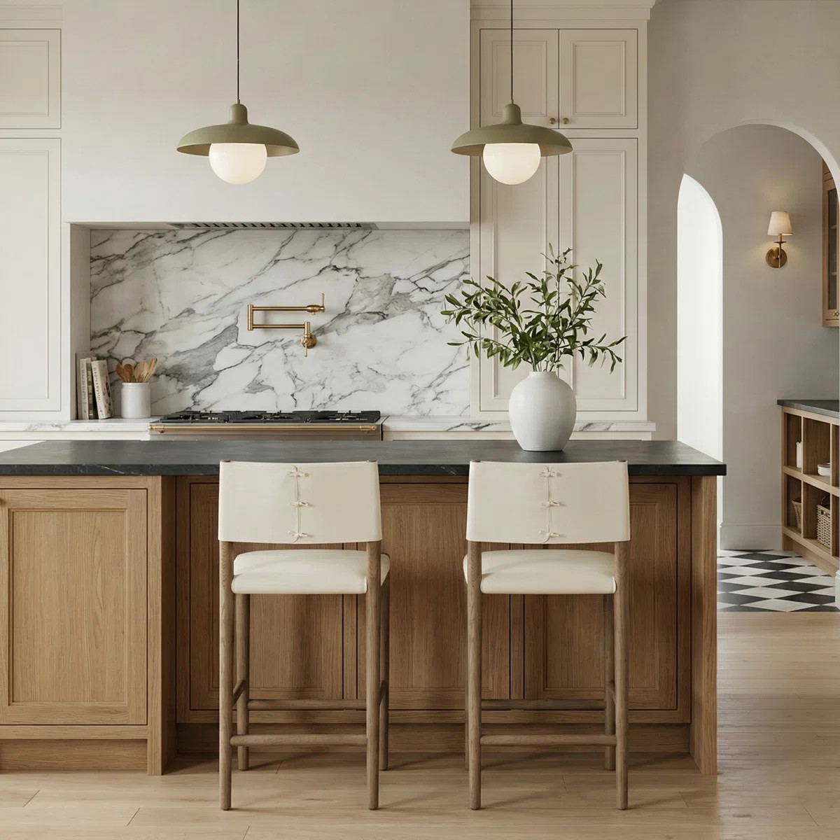 Andie Vegan Leather Upholstered Counter Stool | Wayfair North America
