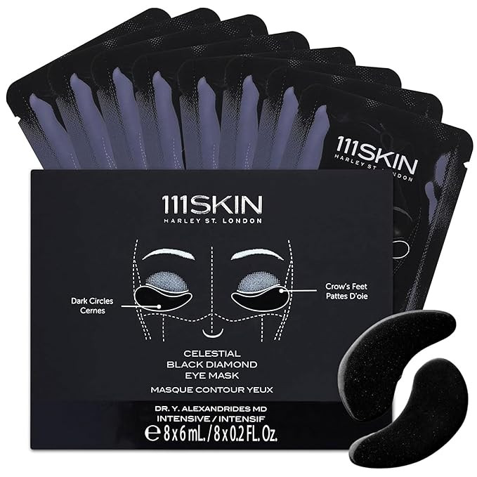 111SKIN Black Diamond Eye Mask, Hydrating Under Eye Patches for Dark Circles with Retinol, Hyalur... | Amazon (US)