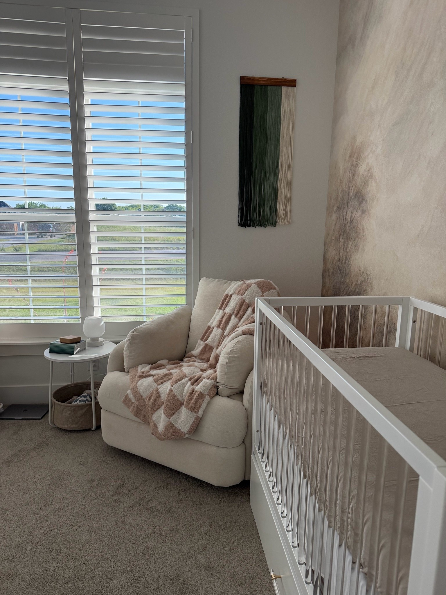 Full nursery reveal soon but here’s a few of the items in this corner where I’ll be spending much of my time
