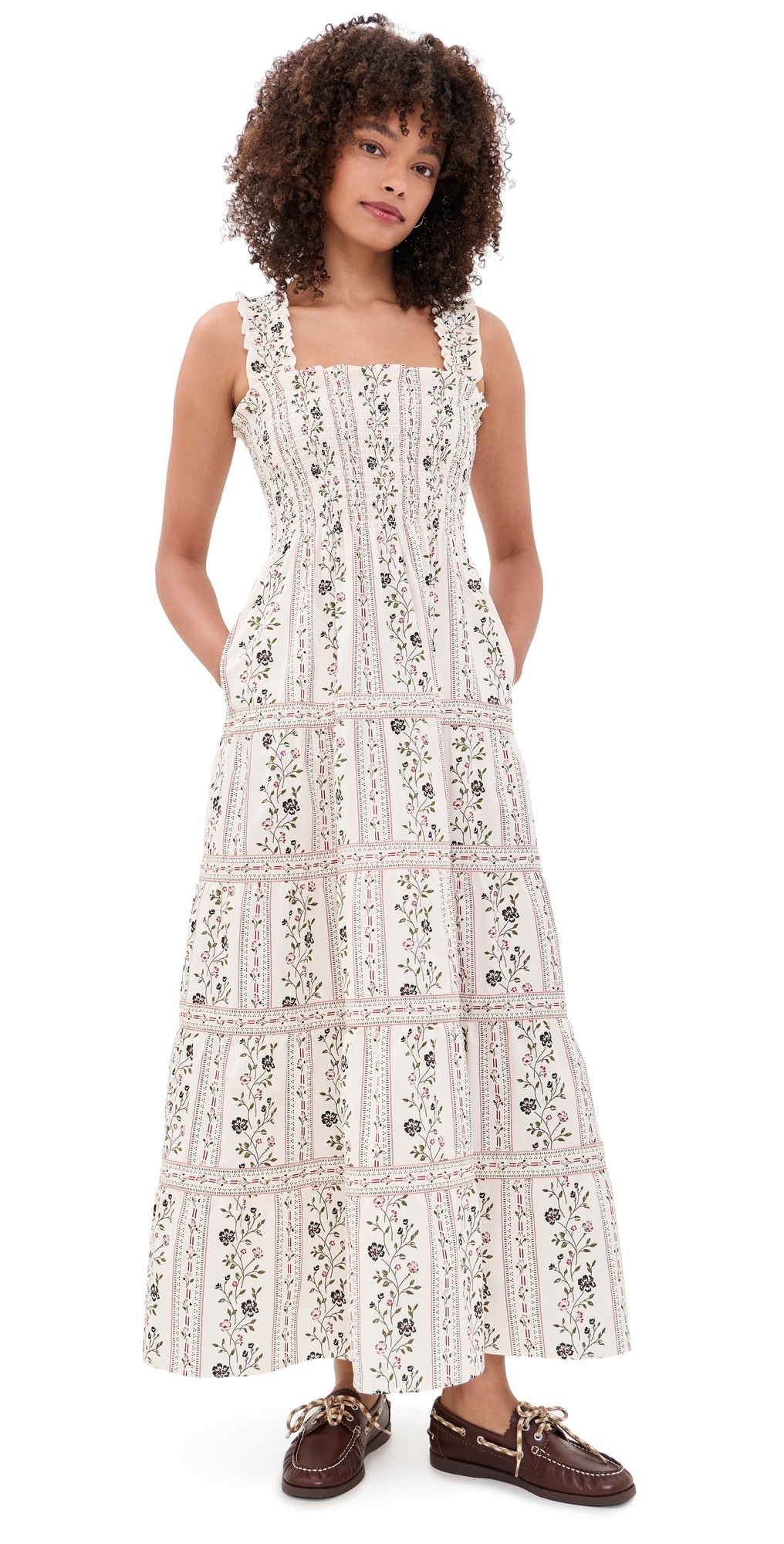 Hill House Home The Goldie Nap Dress Thyme Floral S | Shopbop