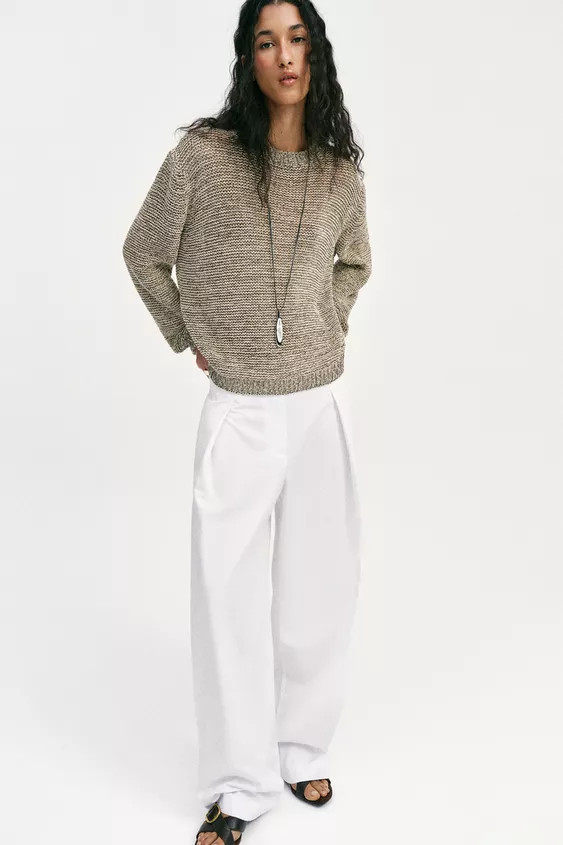 STRICKPULLOVER MIT METALLIC-GARN | Zara DE