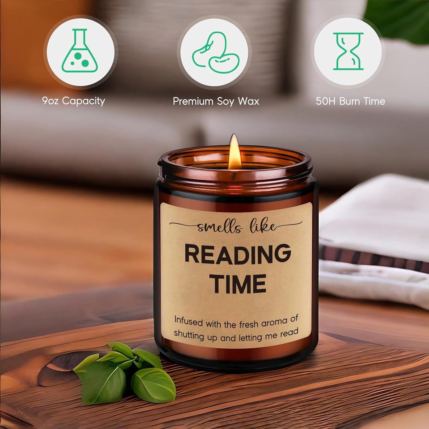 GSPY Book Lover Candle - Book Lovers Gifts, Gifts for Readers - Bookish Gifts, Reading Gifts, Boo... | Amazon (US)