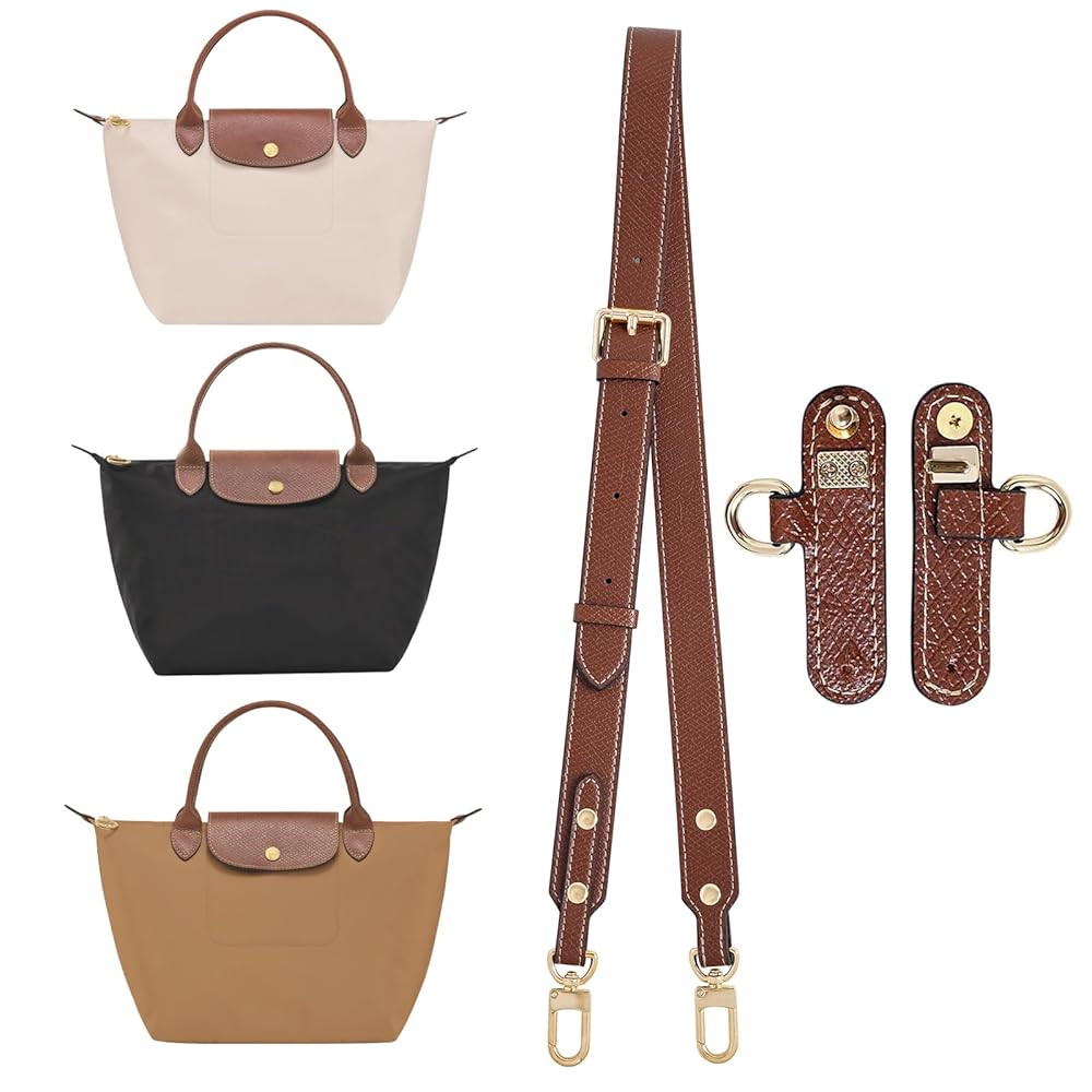 Upgraded Leather Shoulder Strap for Longchamp Le Pliage S/M/L Bag Strap Kit Handbags Crossbody Ad... | Amazon (US)