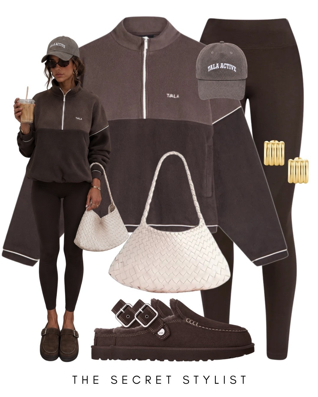Autumn casual outfit
Tala brown fleece 
Woven bag
Ugg Evelina clogs
Mules 
Transitional outfit 
Brown Leggings

#LTKautumn #LTKuk #LTKstyletip