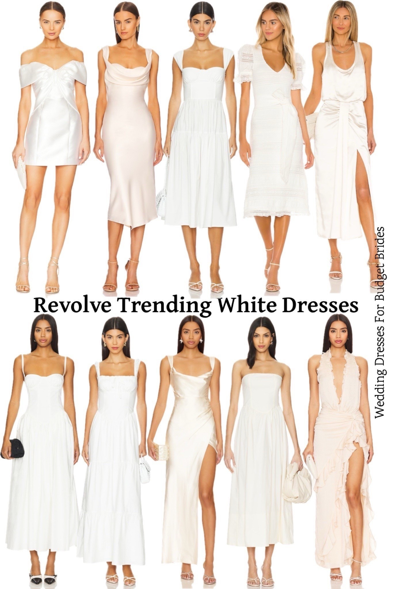 Revolve trending and best selling white dresses for the bride to be. 

#LTKHoliday #LTKSeasonal #LTKWedding