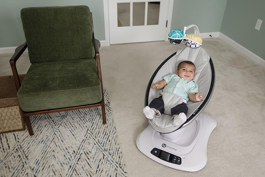 4moms® mamaRoo 4 Multi-Motion™ Baby Swing, Bluetooth Baby Rocker with 5 Unique Motions, Cool Mesh Fa | Amazon (US)