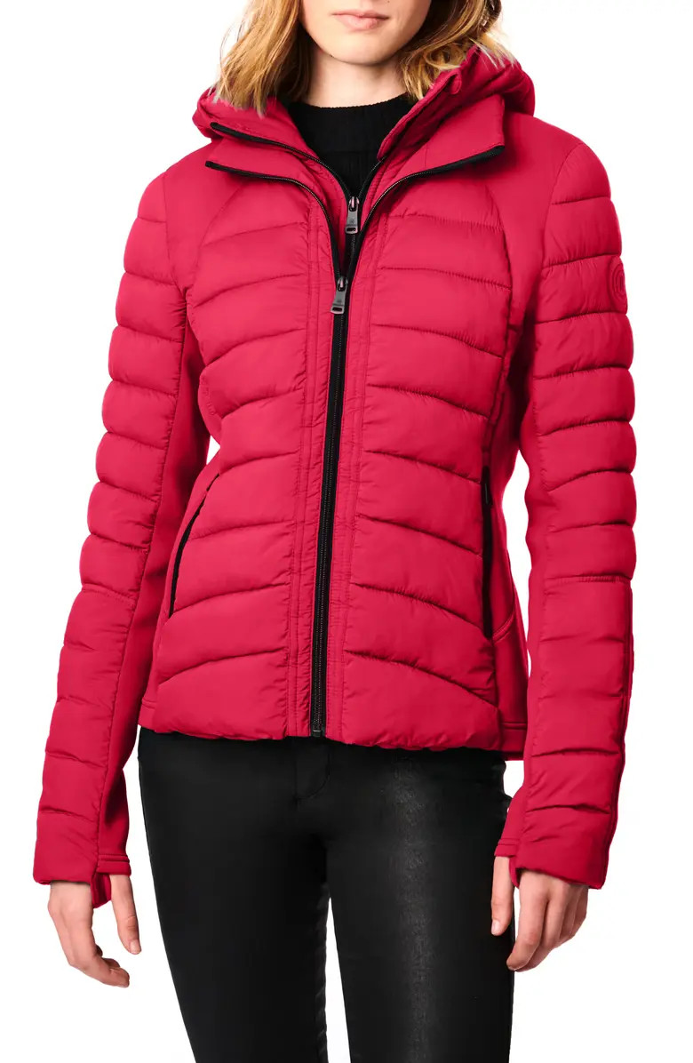 Bernardo Hooded Quilted Water Repellent Jacket | Nordstrom | Nordstrom