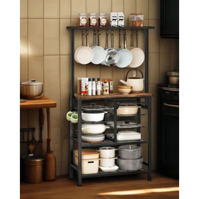 Multi-Tier Kitchen Organizer Rack With 5 Storage Zones, Heavy-Duty Pot And Pan Storage Shelf For Countertop Or Island, Space-Saving Cookware Rack With | Wayfair North America