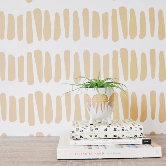 Wallpaper 24" x 48" Elongated Prints Removable wall paper tile - Wall Paper | Etsy (US)