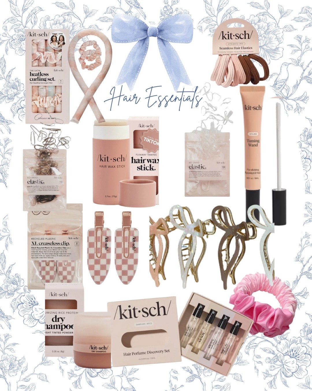 Heatless curls 
Hair essentials 
Hair perfume 
Claw clips 
Alligator clips 
Creates clips 
Hair frizz wand 
Heartless curl scrunchie 
Hair wax stick 

#LTKWedding #LTKBeauty #LTKTravel