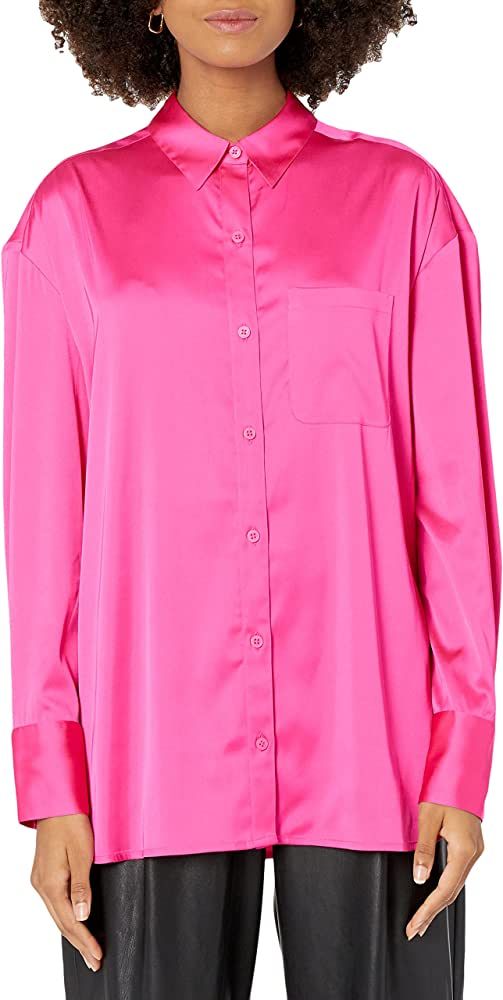 The Drop Women's Logan Oversized Drop-Shoulder Shine Shirt | Amazon (US)