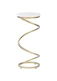 Amazon.com: Powell Spiral Drink Marble Top Nora Accent Table, Silver/White : Everything Else | Amazon (US)