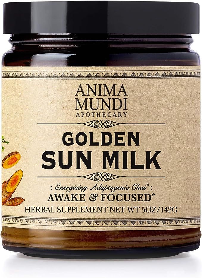 Anima Mundi Golden Sun Milk - Energizing Plant-Based Powder with Organic Spices Turmeric, Cordyce... | Amazon (US)