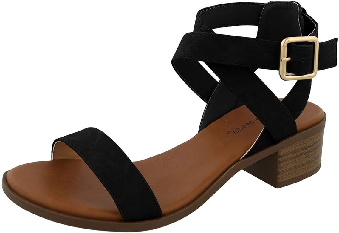 Women's Vision-75 Ankle Strap Open Toe Heeled Sandal | Amazon (US)