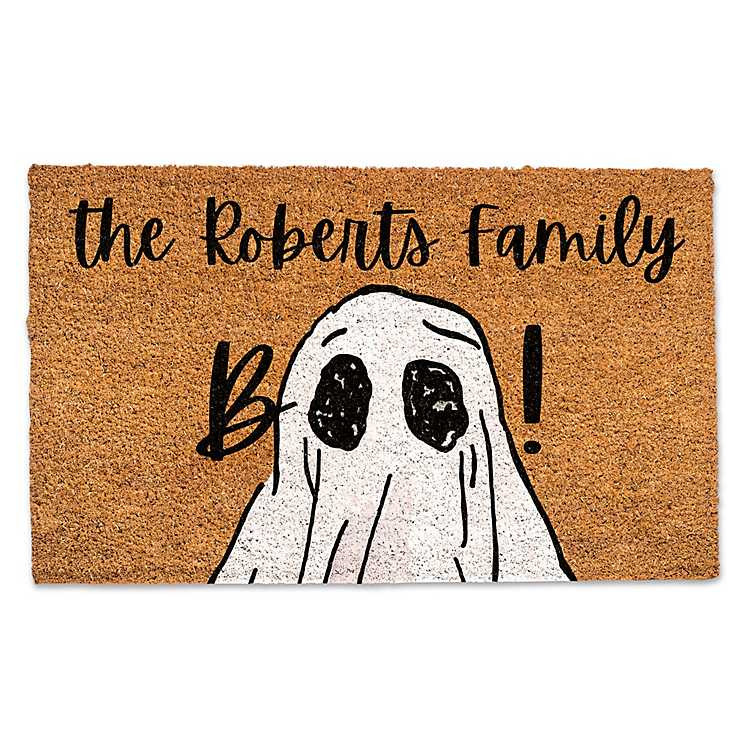 New! Personalized Boo Ghost Doormat | Kirkland's Home