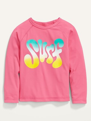 Unisex Long-Sleeve Rashguard Swim Top for Toddler | Old Navy (US)