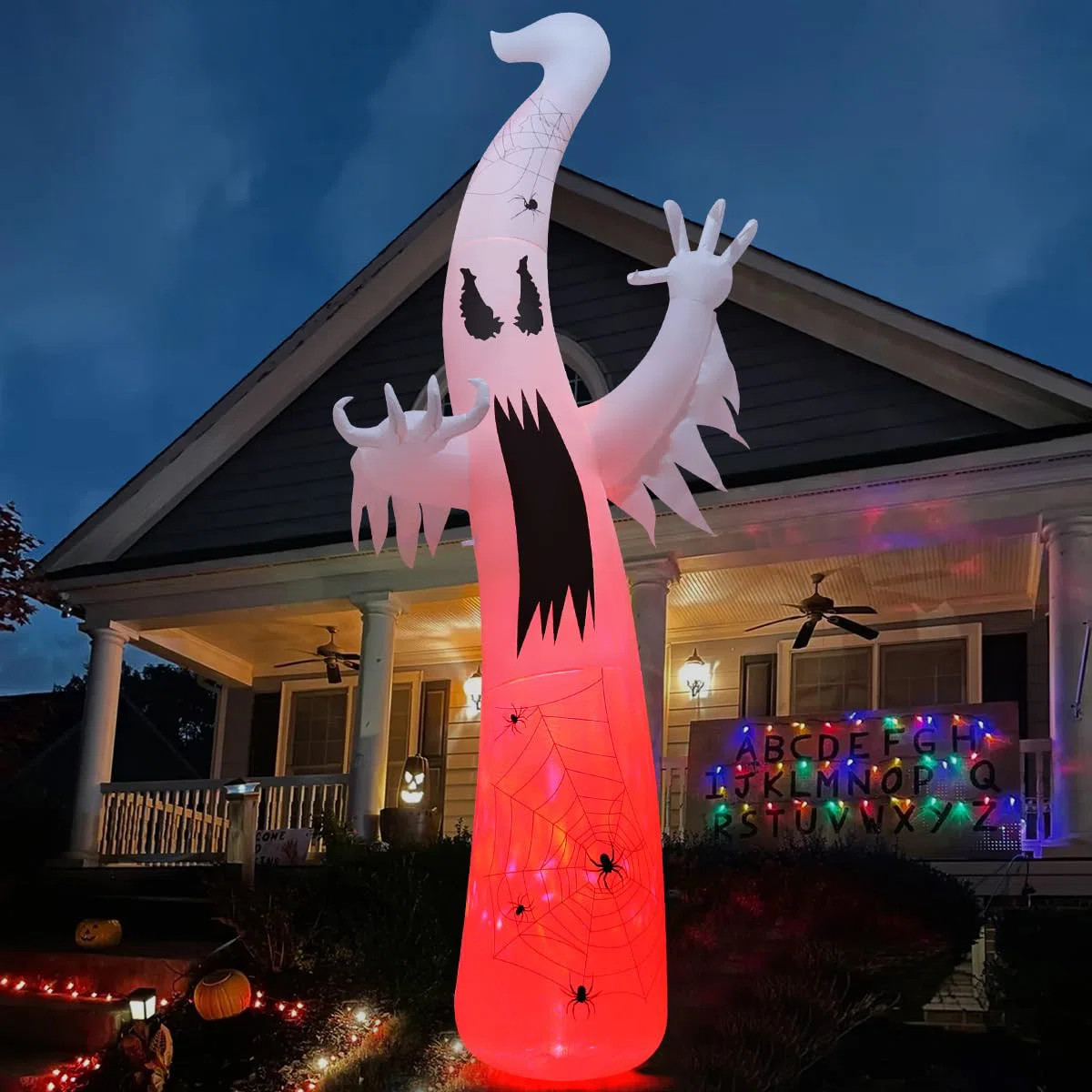 The Holiday Aisle® Halloween Inflatable 11.8 FT Inflatable Halloween Ghost Halloween Blow Up Gho... | Wayfair North America