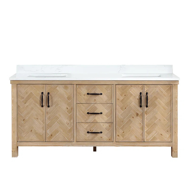 Neruda 72'' Free Standing Bathroom Vanity with Cultured Marble Top | Wayfair North America