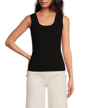 A Loves A Ribbed Knit Scoop Neck Sleeveless Tank | Dillard's | Dillard's
