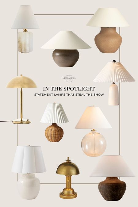 Statement lamps that steal the show!

Accent lamps, task lamps, desk lamps, table lamps, marble lamps, ceramic lamps, glass lamps, vintage lamps



#LTKhome