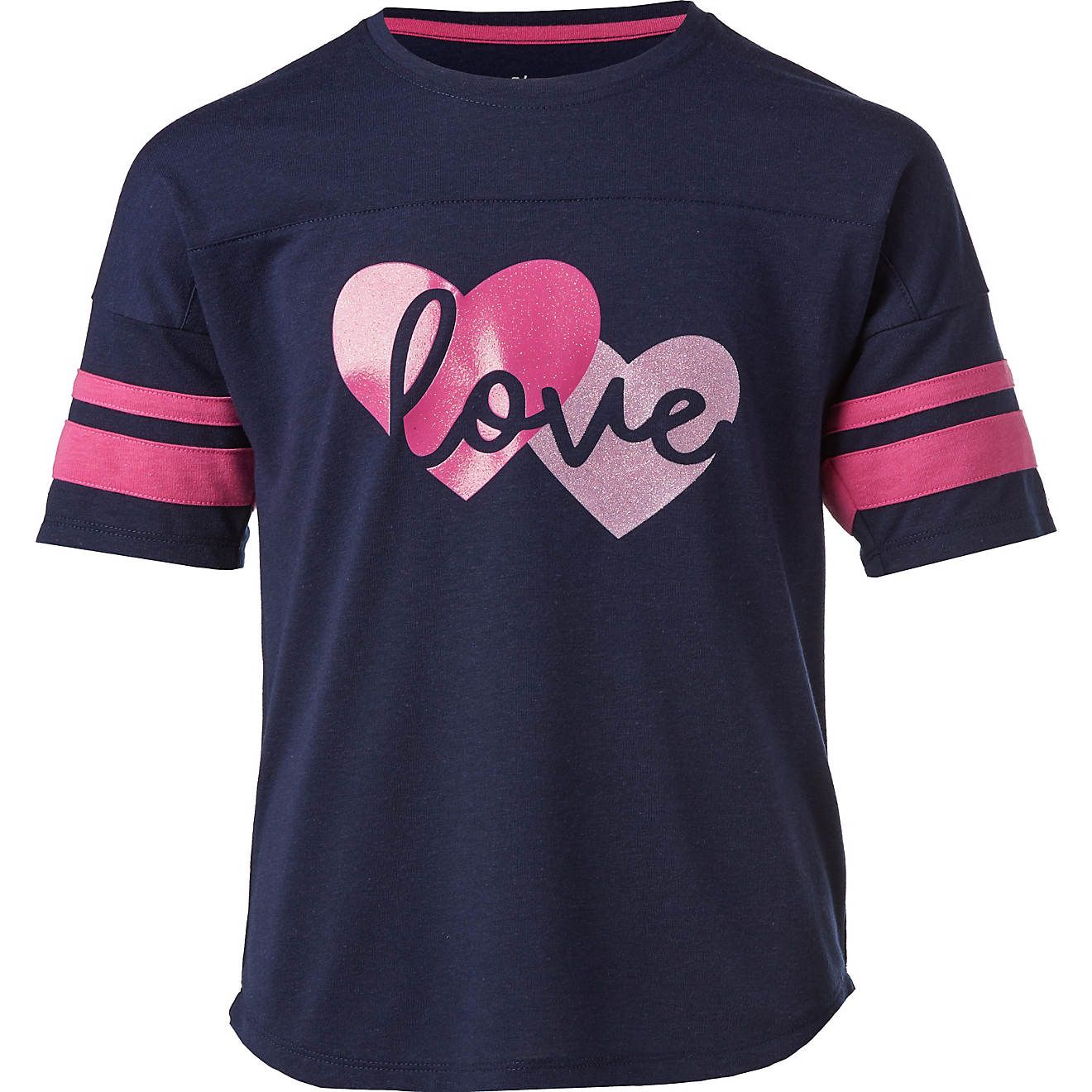 BCG Girls' Love Varsity Graphic T-shirt | Academy Sports + Outdoor Affiliate