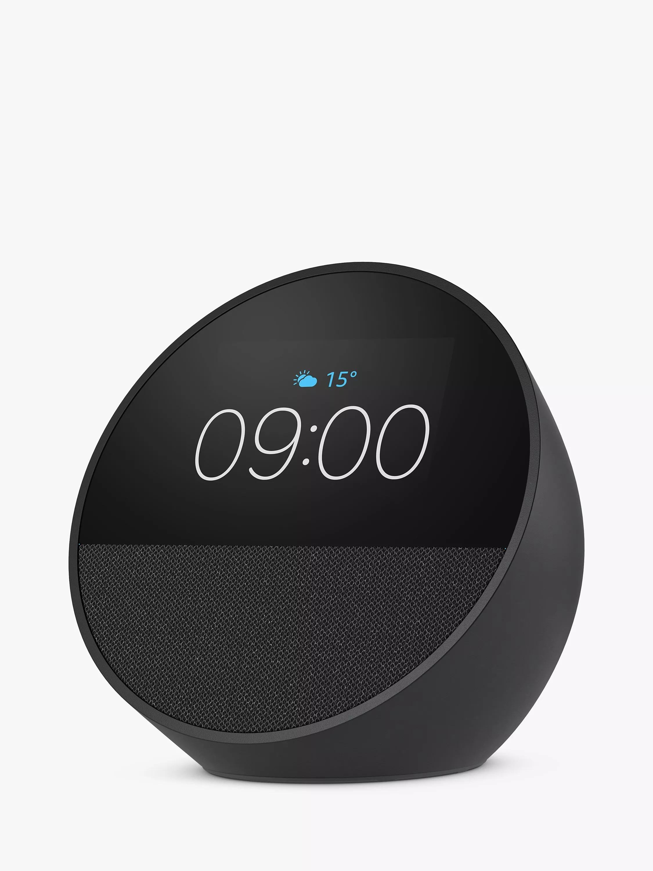 Amazon Echo Spot (2024) Smart Alarm Clock with 2.8” Screen & Alexa Voice Recognition & Control | John Lewis (UK)