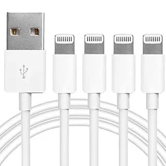 4Pack Original [Apple MFi Certified] Charger Lightning to USB Charging Cable Cord Compatible iPho... | Amazon (US)