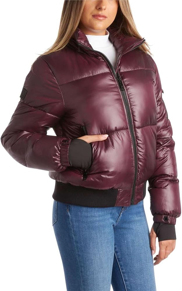 Steve Madden Womens Winter Jacket - Insulated Quilted Moto Puffer Jacket- Heavyweight Outerwear B... | Amazon (US)