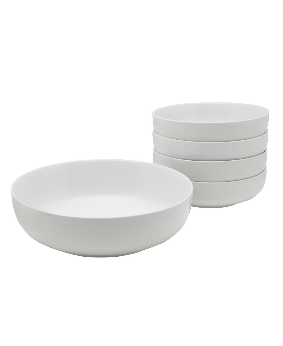 Fitz and Floyd Everyday Whiteware Pasta Bowls 5 Piece Set - White | Macy's