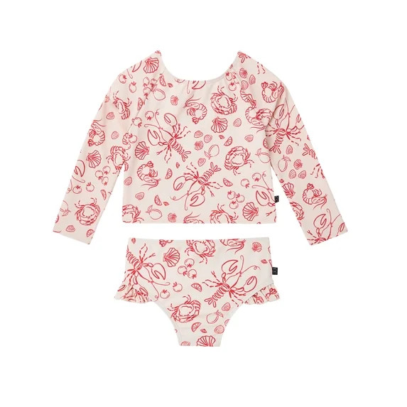 Modern Moments by Gerber Baby and Toddler Girl Keyhole Rashguard Set, 2-Piece, Sizes 0/3M-5T | Walmart (US)