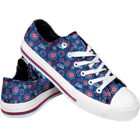 Chicago Cubs Women's Low Top Repeat Print Canvas Shoes | Walmart (US)