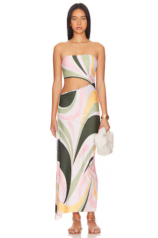 Agua Bendita X Revolve Gwen Vitreo Midi Dress in Multi from Revolve.com | Revolve Clothing (Global)