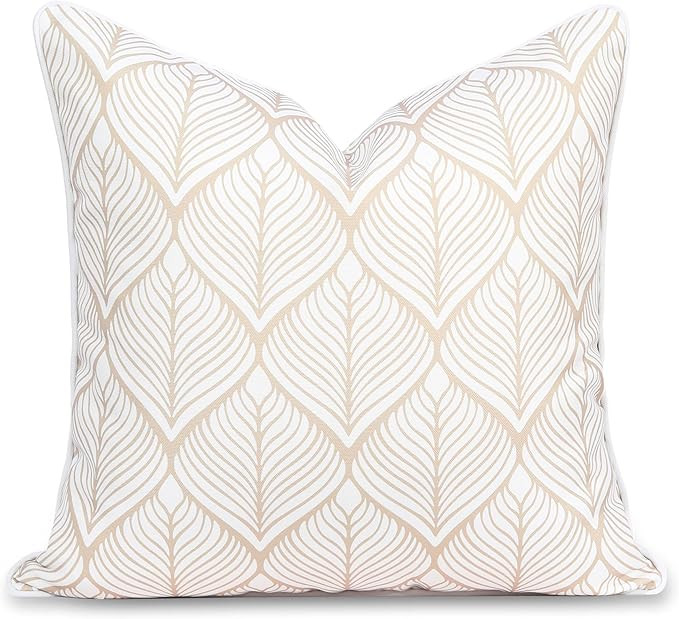 Hofdeco Premium Coastal Patio Indoor Outdoor Throw Pillow Cover Only, 20"x20" Water Repellent for... | Amazon (US)